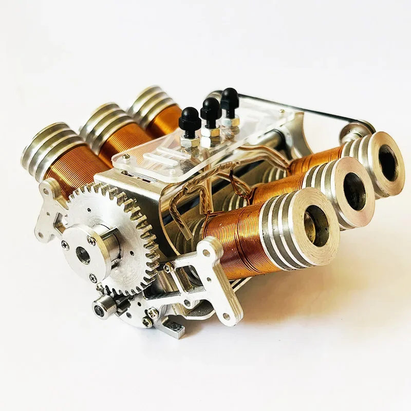 Modelo de motor V12, Motor de potencia, Motor de pistón CC sin escobillas, Motor RC de simulación de doble pistón V6 multicilindro