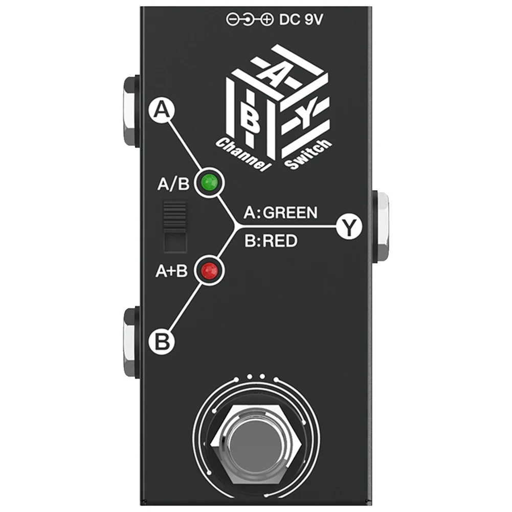 

ABY Box Line Selector Metal Casing True Bypass Guitar Bass Pedal Anti-slip ABY Line Selector for Electric Guitar Bass