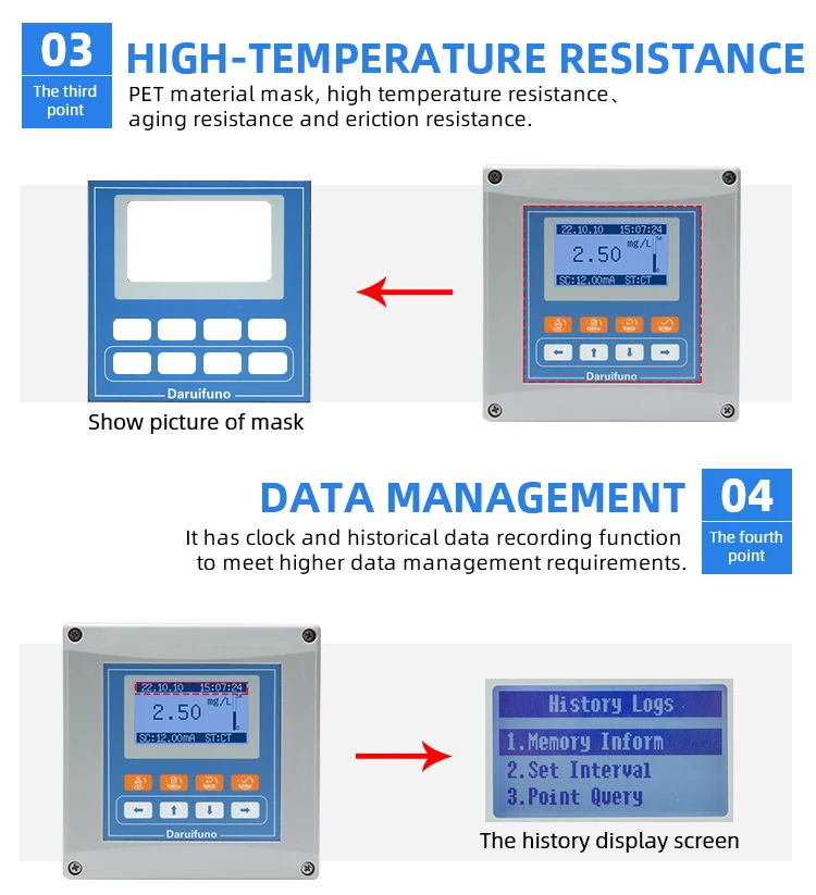 وصول جديد Modbus على الانترنت محلل الكلور المتبقي لمحطة مياه الصرف الصحي #6