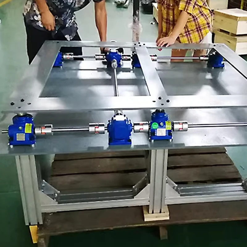 Elevator Electric/Manual Worm Gear Reducer Compact Linkage Screw Synchronous Lifting Platform Safety Working Load Screw