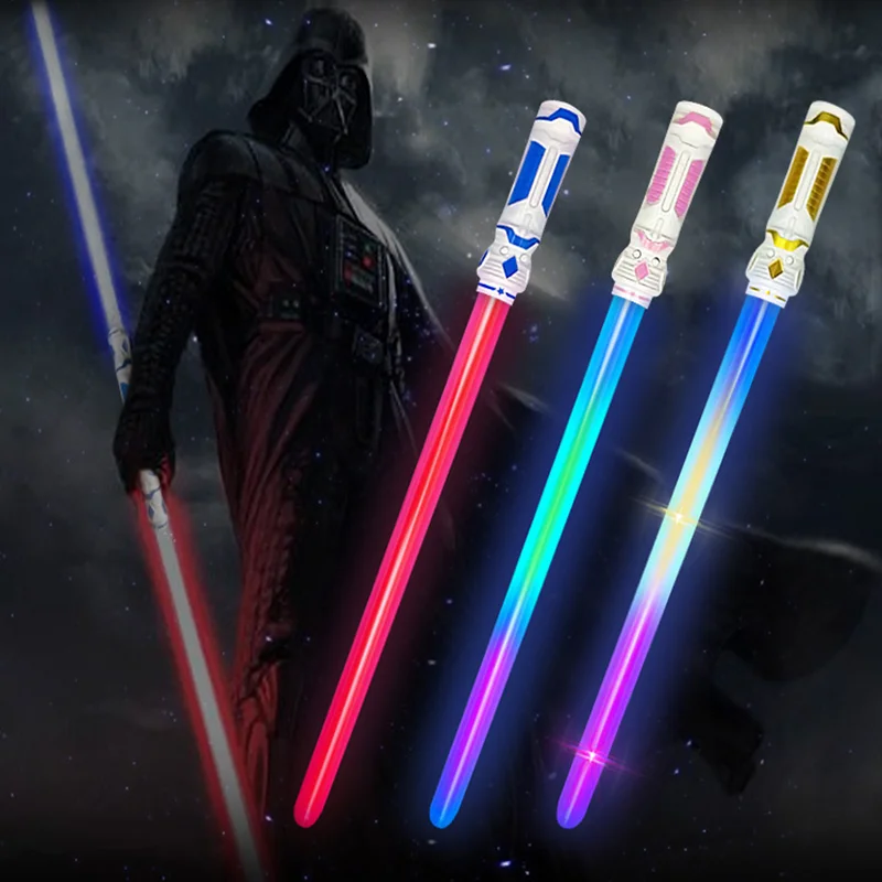 

2 Pieces Flashing Lightsaber Laser Double Sword Toys Sound and Light For Adults Kids Children Boys