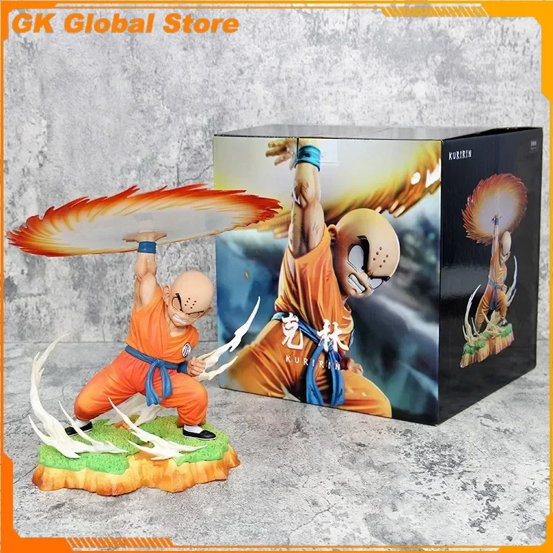 

26cm Dragon Ball Anime Figure Krillin Moves Kienzan Deluxe Edition Action Figure Satute Collect Ornaments PVC Model Gift Toys