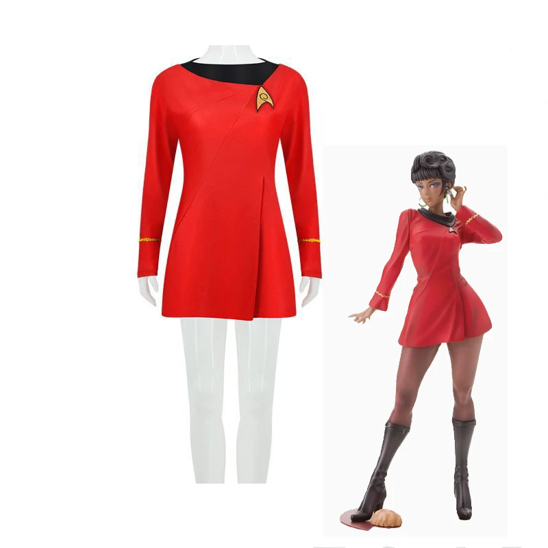 Star Cosplay Trek Duty Uniform für Frauen Rot Gelb Blau pelz s Kostüme Party Halloween Danemark ge Tos Heißer Verkauf ﻿