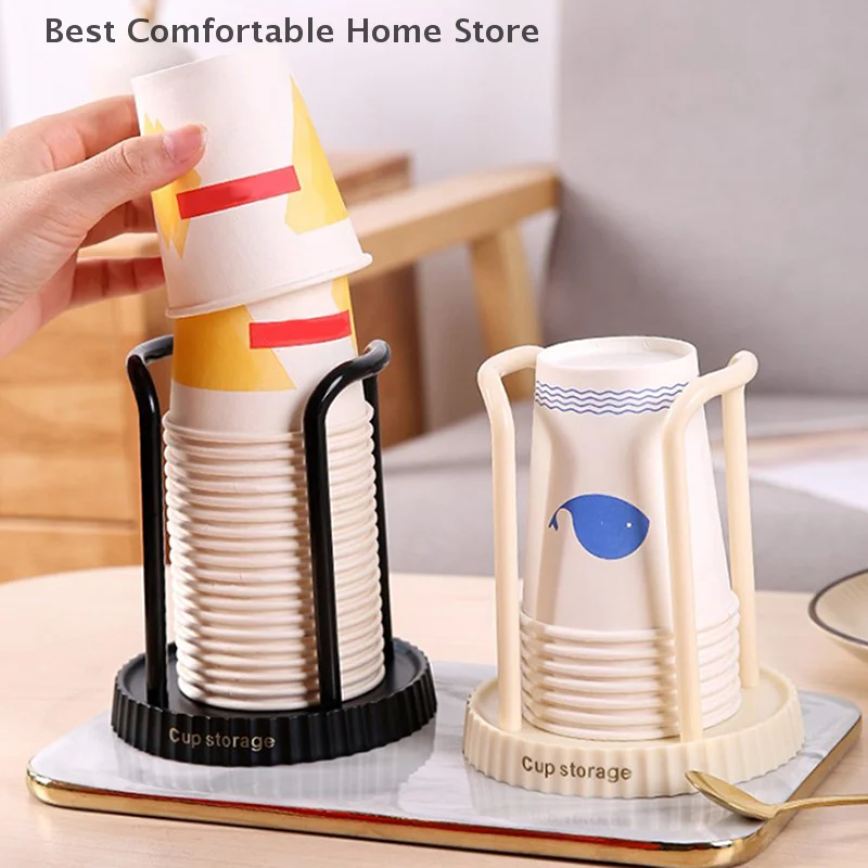 Kitchen Paper Cup Holder Disposables Cups Picker Multifunctional Desktop Cup Storage Rack Household Coffee Cup Holder For Home