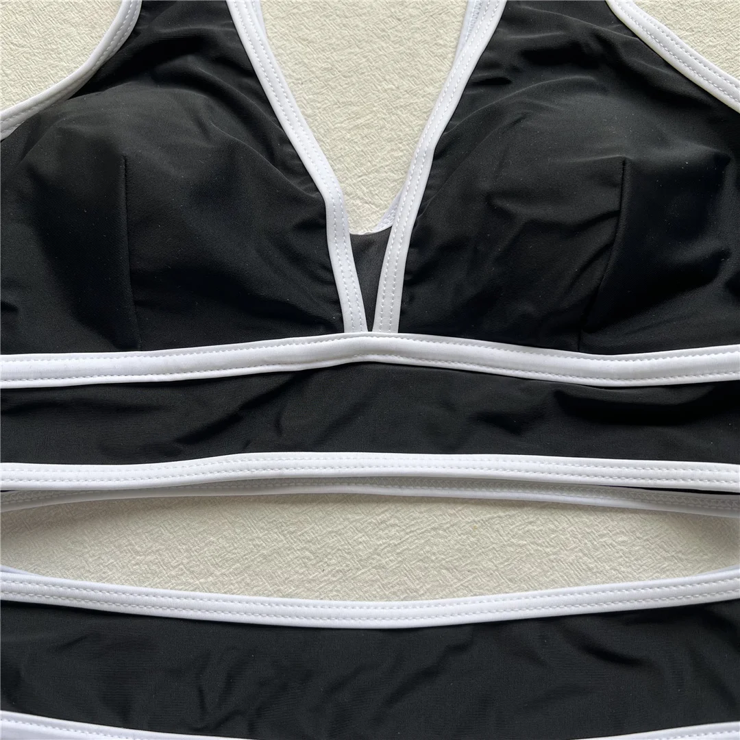 S - XL Sexy V-Ausschnitt, bedruckter Bikini mit hoher Taille, Damen-Badeanzug, zweiteiliges Bikini-Set, Badebekleidung, Badeanzug, Modell V6997. – Detail 23