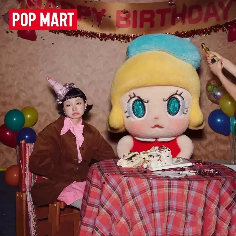 

POP MART Angry Molly Angry Energy Series: Плюшевый брелок-подвеска (слепая коробка) - Милая аниме-фигурка для декора рабочего стола, игрушка в слепом пакете