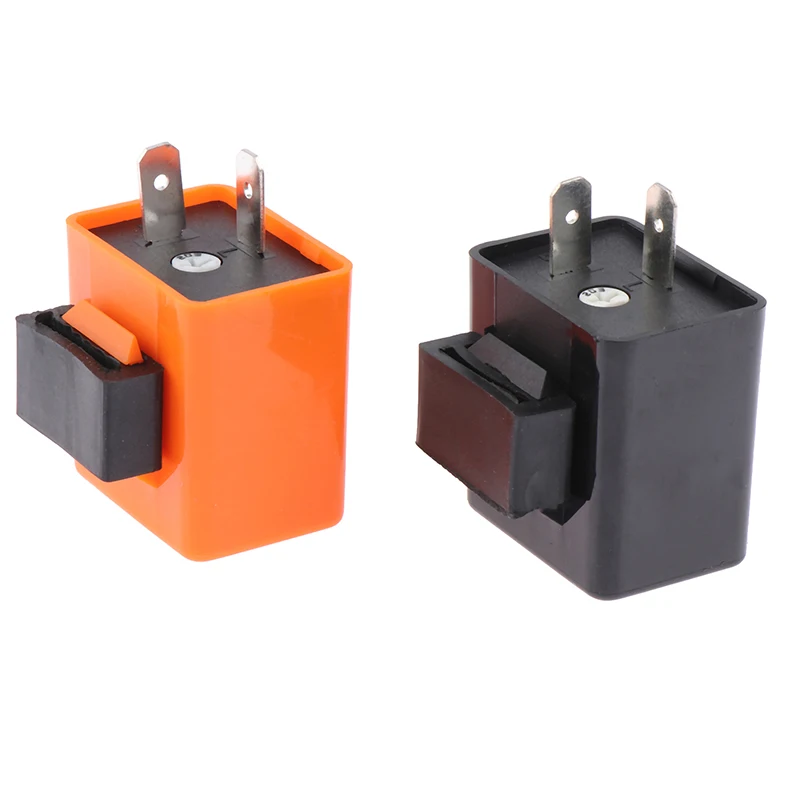 12V Adjustable Frequency Turn Signals Blinker Indicator 2 Pin LED Flasher Relay For Motorcycle Performance Accessories