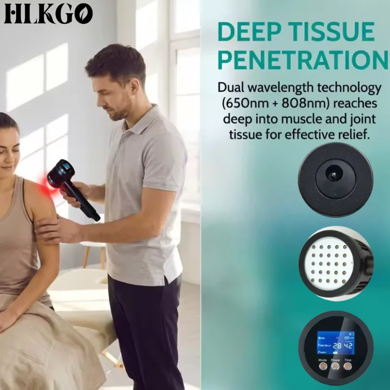 

High Power LLLT Laser Therapy Deep Penetration for Tissue Healing Arthritis Sports Injury Pain Relief Rechargeable Home Clinic