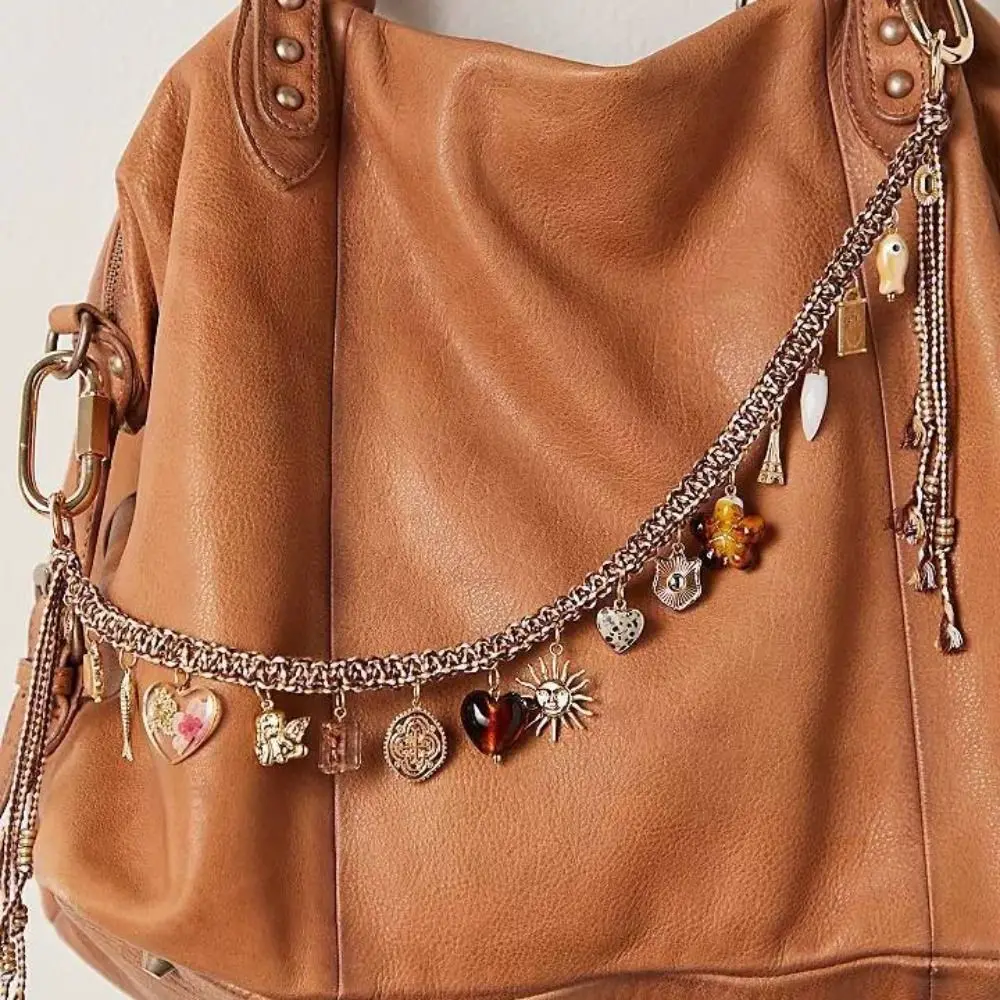 Stylish Lanyard Letter Beaded Keychain Beaded Charm Turkish Evil Eye Pendant Star Aesthetic Tassel Key Chain Bag Decoration