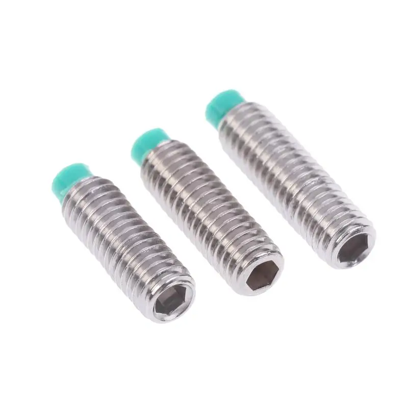 10 قطعة النايلون رئيس سلك إعداد آلة الأرز المسمار عازلة رئيس المسمار بوم رئيس الفولاذ المقاوم للصدأ M6 المسمار #3