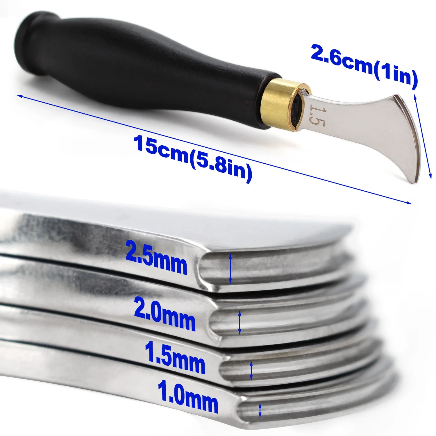 Leather Edge Creaser Tools, Shallow Slot Edge Lineer Stainless Steel for Leathercraft Crimping Working Arch Groove Hot Pressure