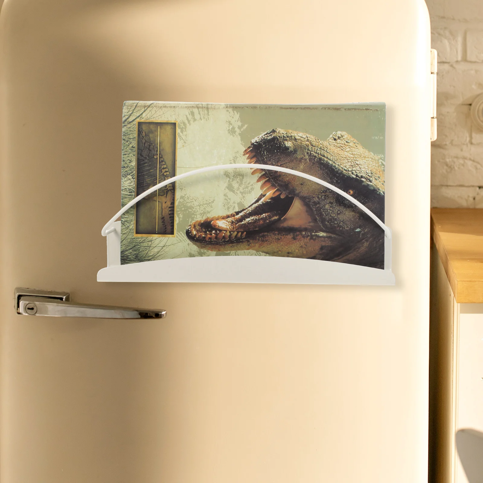 1 pz scatola portaoggetti magnetica per portariviste per frigorifero superficie metallica casa bagno camera da letto armadio portariviste a parete