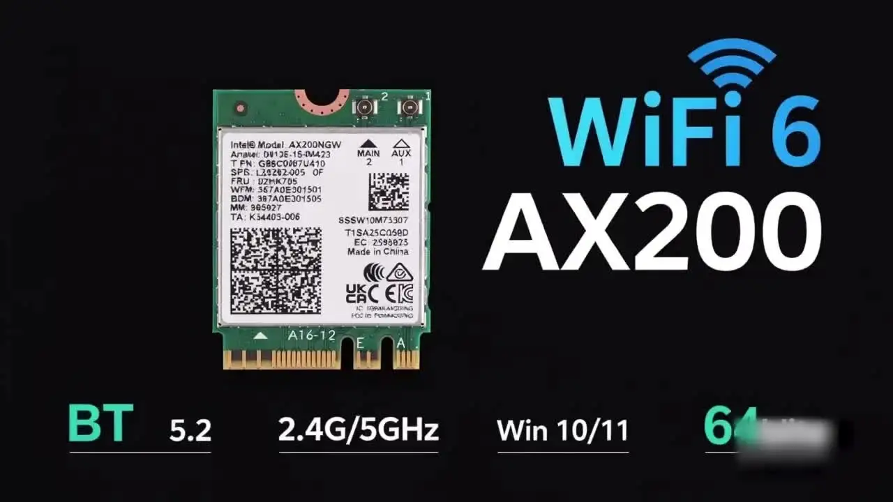 Intel AX200 AX210 WiFi 6E M.2 Wireless Card 2974Mbps