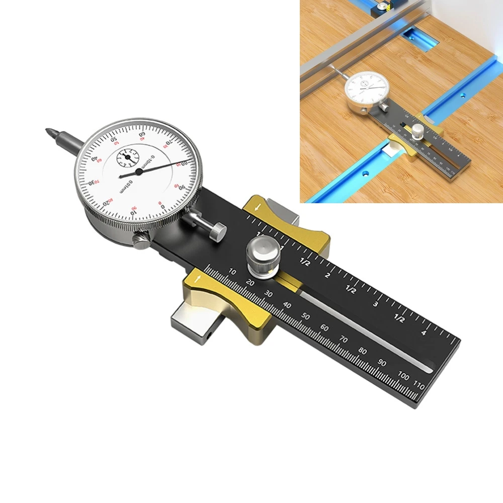 

Aluminum Alloy Woodworking Table Saw Dial Indicator Saw Blade Parallelism Correction Adjustable Alignment Gauge With Align Tools