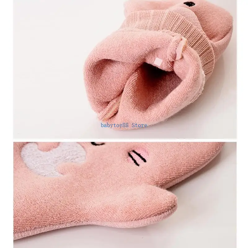 Y4UD para guantes creativos baño para bebés niños Cartoon Cactus Bath Washoth Srobbing M