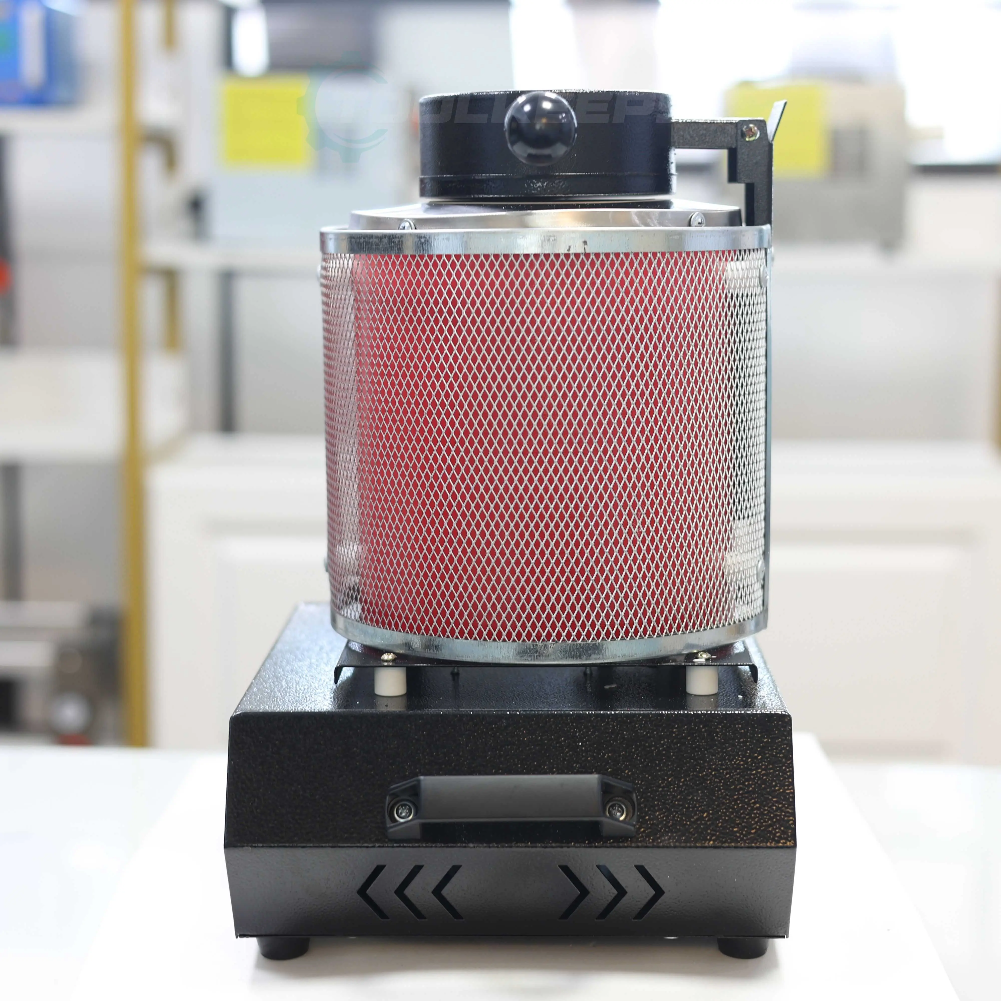 3KG Gold Melting Furnace เตาหลอมแบบดิจิตอลเครื่องความจุ 1500W หล่อการกลั่นโลหะมีค่า Gold Silve