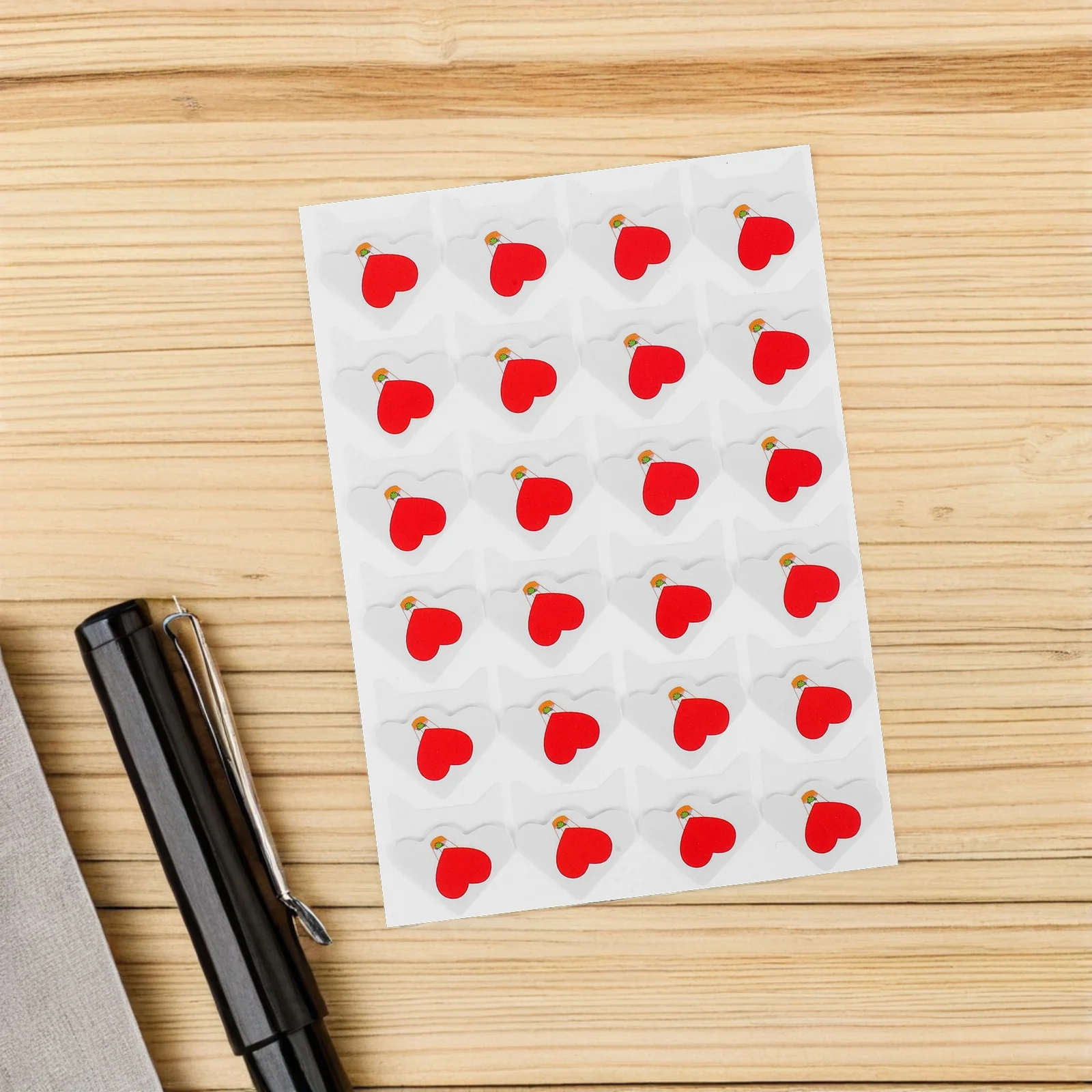 

6 Sheets Adhesive Photo Corners Vintage Scrapbook Heart Pattern Stickers Self Adhesive Picture Corners for Albums Journals