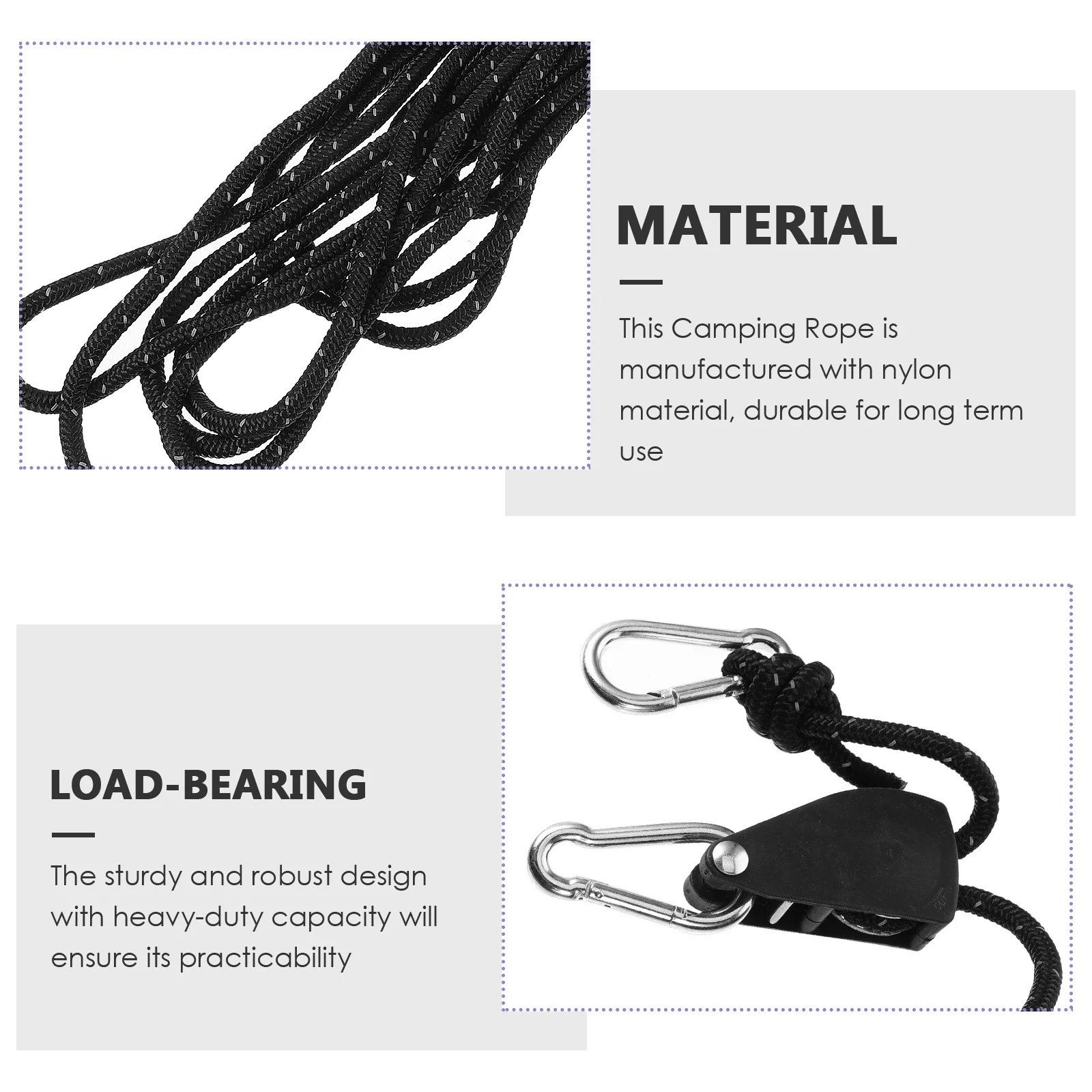 

Wind Rope Reflective Tent for Camping Windproof Outdoor Night Cord Ropes Accessories