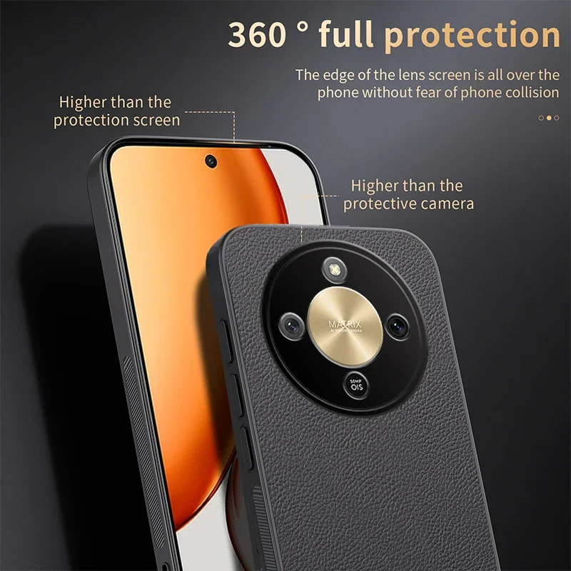 Luxury Business Leather Soft Frame Magnetic Cover For Honor X9D HonorX9D 5G Phone Cases Capa