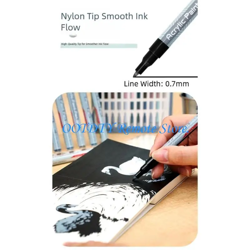 

Профессиональные акриловые маркеры Красочная палитра Многослойная емкость Легкие стволы Дизайн Художественный скетчбукинг