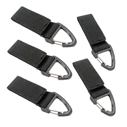 Outdoor Camping Hiking MultiTool Molle Webbing Clip EDC Tactical Nylon Ribbon Keychain Clasp Hook Carabiner Fastener Hook Buckle