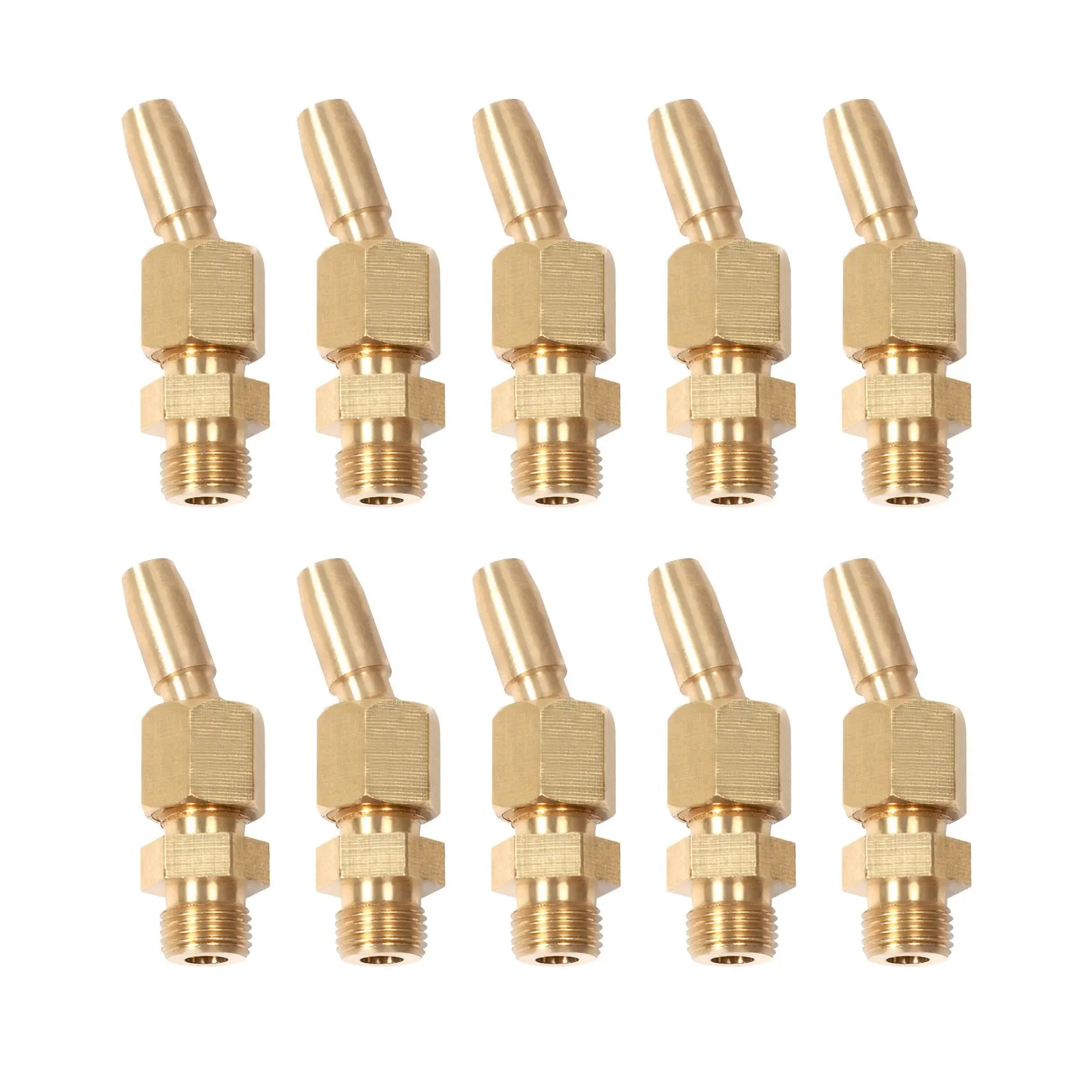 10Pcs 1/8 Inch DN6 Brass Gushing Spray Water Fountain Nozzles Universal Water Curtain Nozzle Landscape Garden Fountain Garden Po