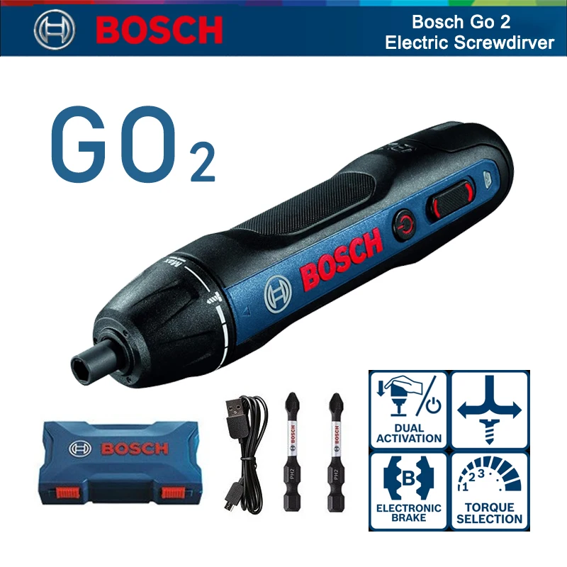 

Bosch Go 2 шуруповерт аккумуляторный электрический шуруповерт 3,6 В аккумуляторный шуруповерт ударный драйвер многофункциональный ручной дрель