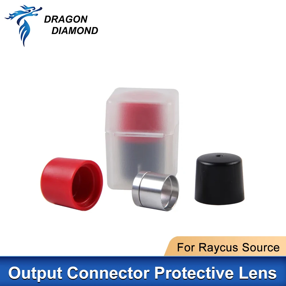 Grupo de lentes protectoras QBH, conector de salida de 0-6kW, 12x12,8mm, ventanas proterctivas para Cable de fuente láser de corte de fibra Raycus