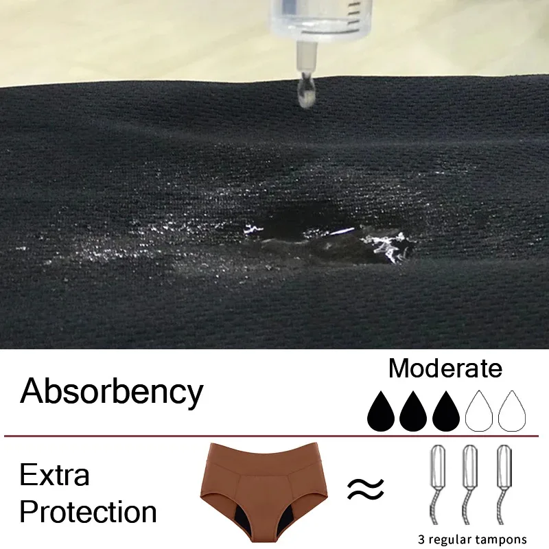 Mutandine da donna Confortevole biancheria intima fisiologica Assorbimento Slip a prova di perdite Mutande mestruali in cotone