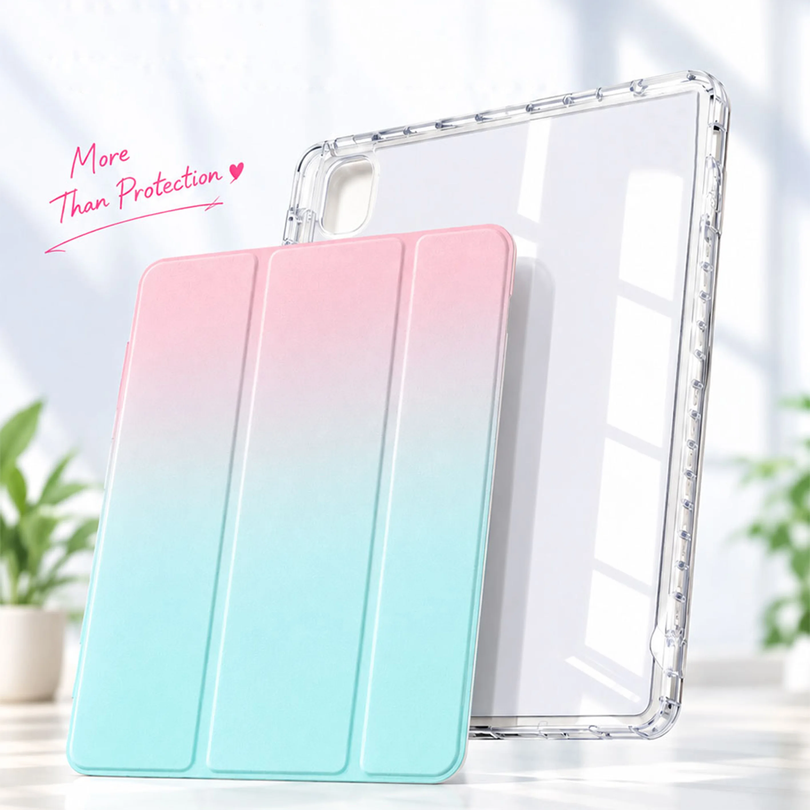 A Light Blue Gradient Protective Case Compatible For the Redmi Pad2 11''/Pad 2 Pro 12.1 2025 A Smart Sleep and Wake Tablet Case