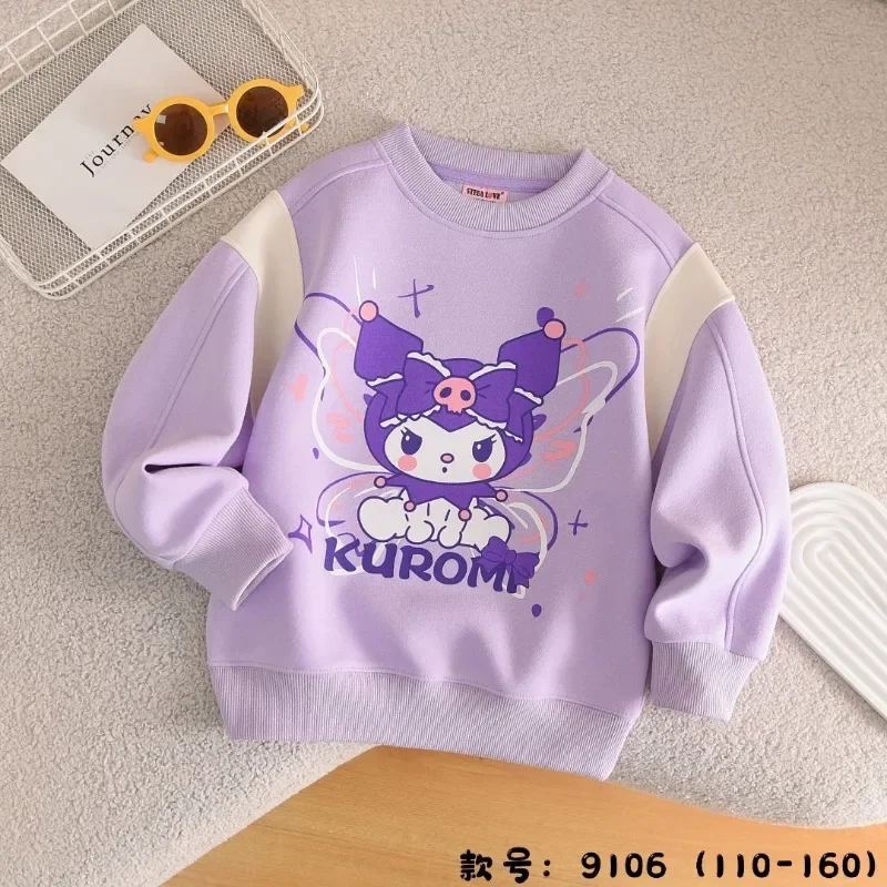 

Girly Heart Cinnamoroll Anime Kawaii MINISO Long Sleeve Hoodie Spring Autumn Cute My Melody Children Shirt Clothing Gifts Toys