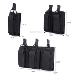 Bolsa táctica MOLLE doble capa para cargadores de rifle caza