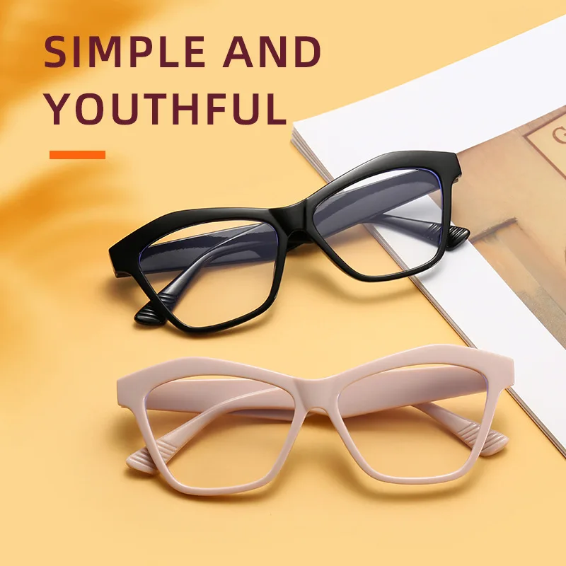 Small Frame Anti Blue Light Reading Glasses Fashion Eye Protection Finished Eyewear Ultra Light Hyperopia Eyeglasses Goggle