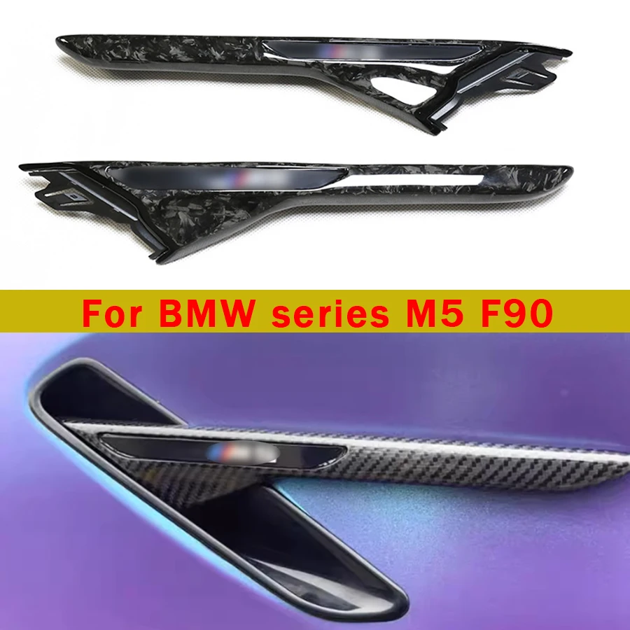 For BMW series M5 F90 2017+ carbon fiber leaf panel air vent side wind blade air vent side decorative Upgrade Car Accessories