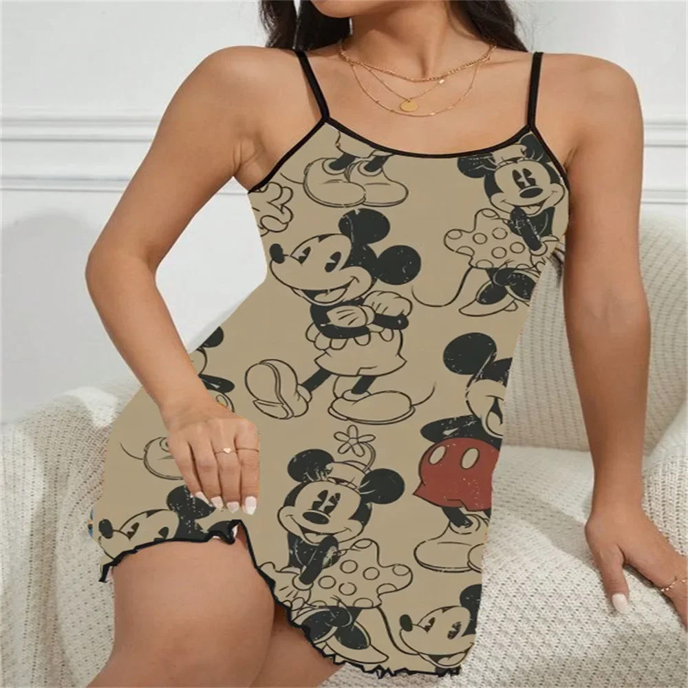 

Women's Nightgown Woman Night Lingeries for Woman Night Sexs Dress New Women's Pajamas Sexy Bhs Skirt Princess Sleepwear Mickey