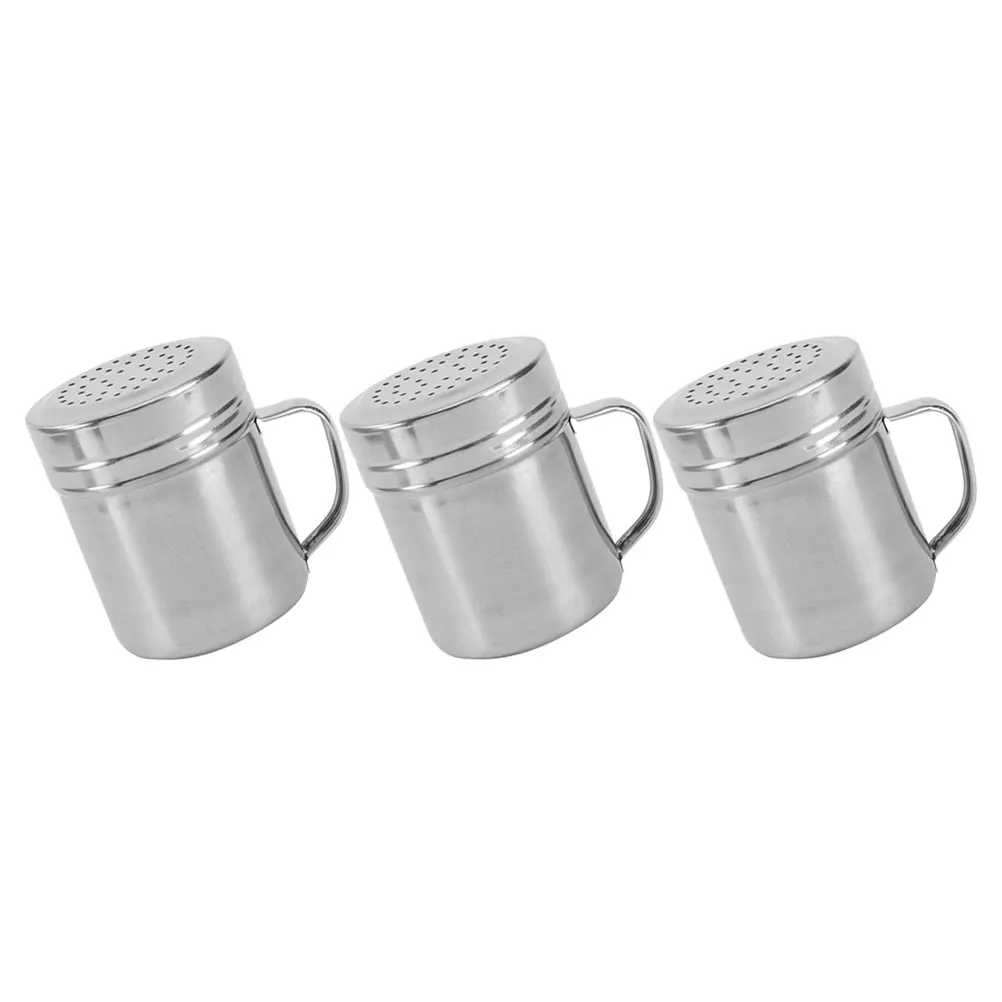 

3Pcs Stainless Steel Shaker Bottle Set Premium Spice Containers for Kitchen Pantry Organization Salt Pepper Sugar Storage Jar