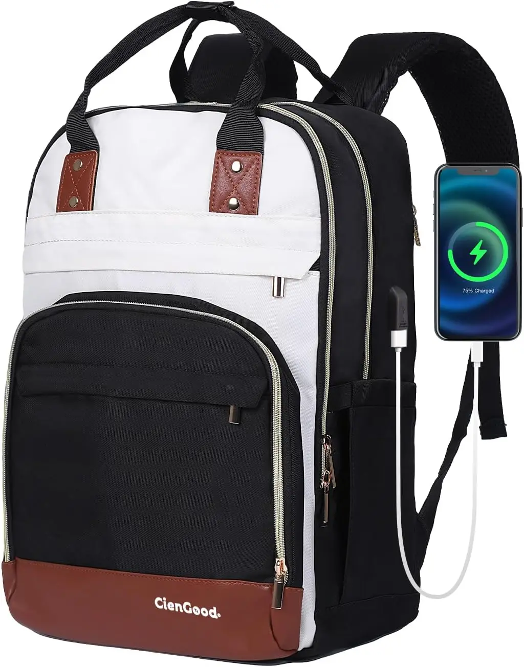 Women's Stylish Laptop Backpack,15.6-inch, with USB Charging Port, Stylish Laptop Bag for Couples/Students