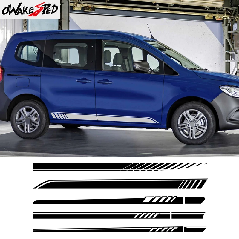 

2 шт. наклейки-полоски на боковые двери автомобиля, длинные декоративные наклейки для Mercedes Benz GLA Class GLA45 AMG X156 GLA200 H247 GLA250 Edition 1