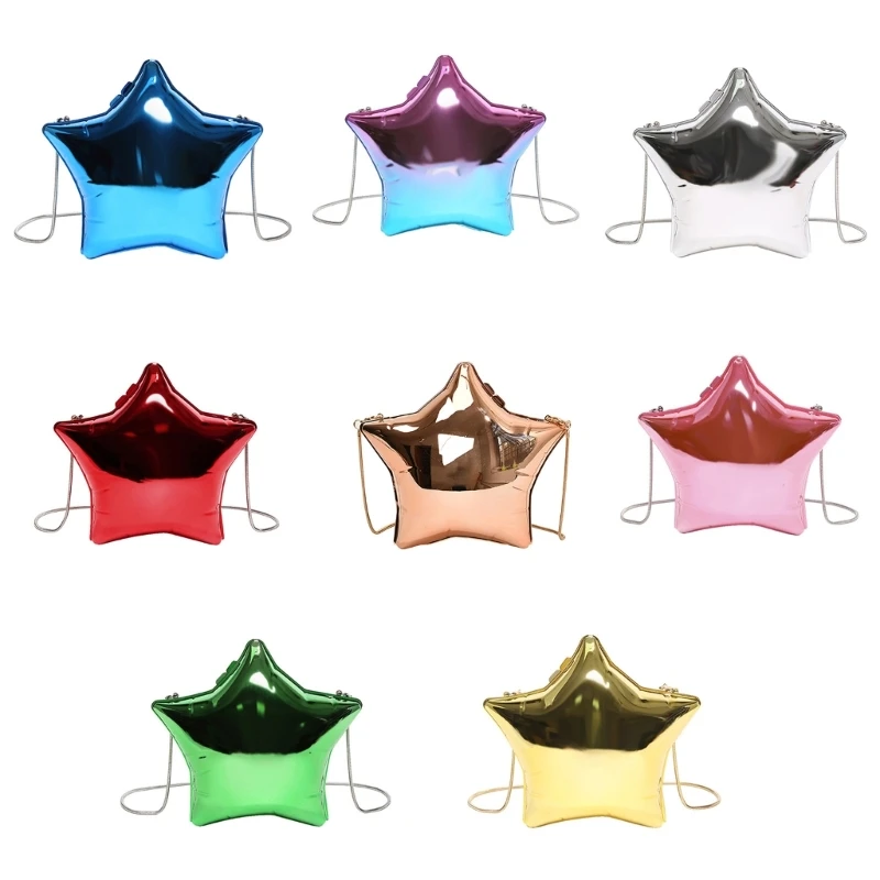 Bolsa crossbody formato estrela para mulheres, bolsa ombro acrílico, bolsa mão noturna