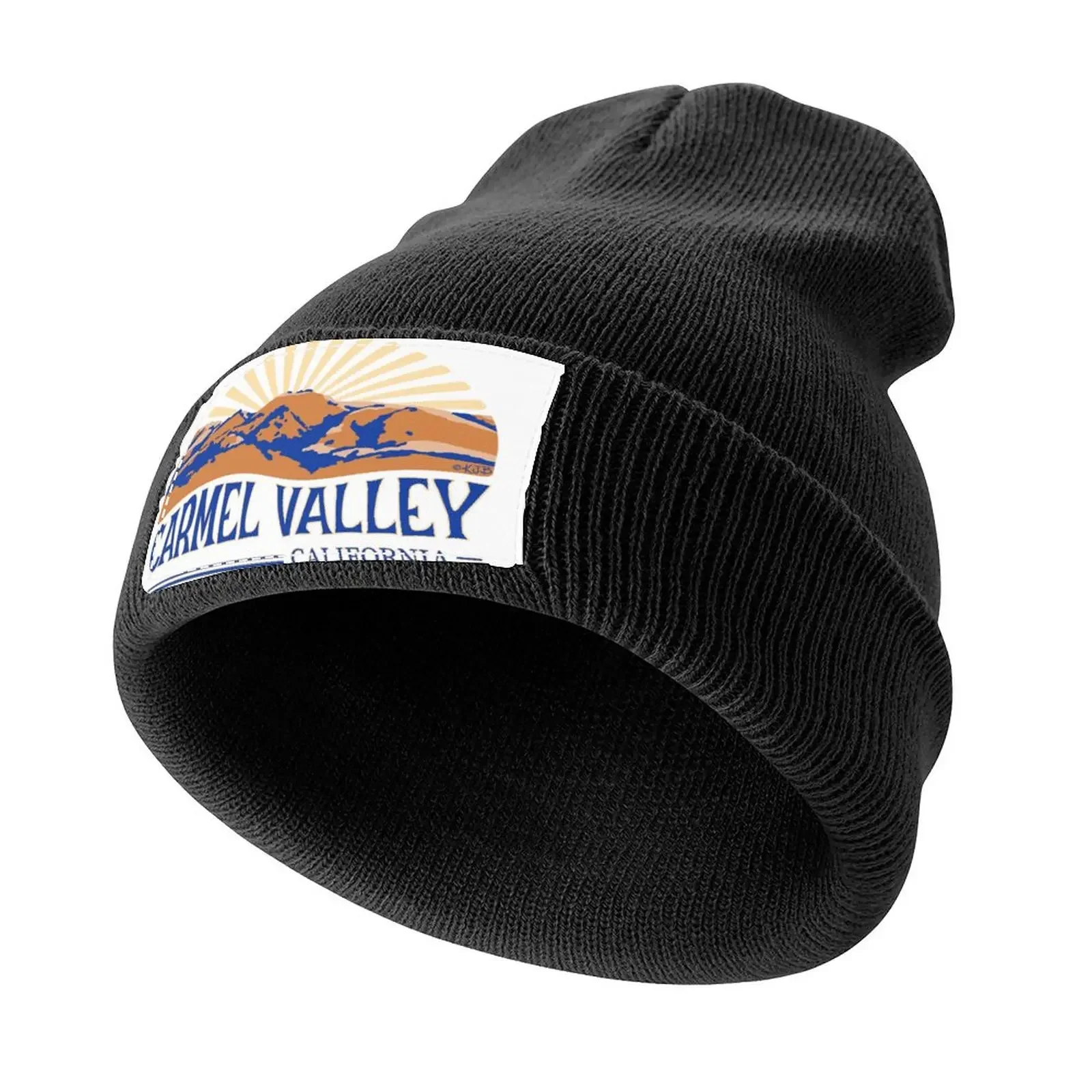 

Carmel Valley California Sunburst Knitted Cap Christmas Hat black fashionable Men Caps Women's