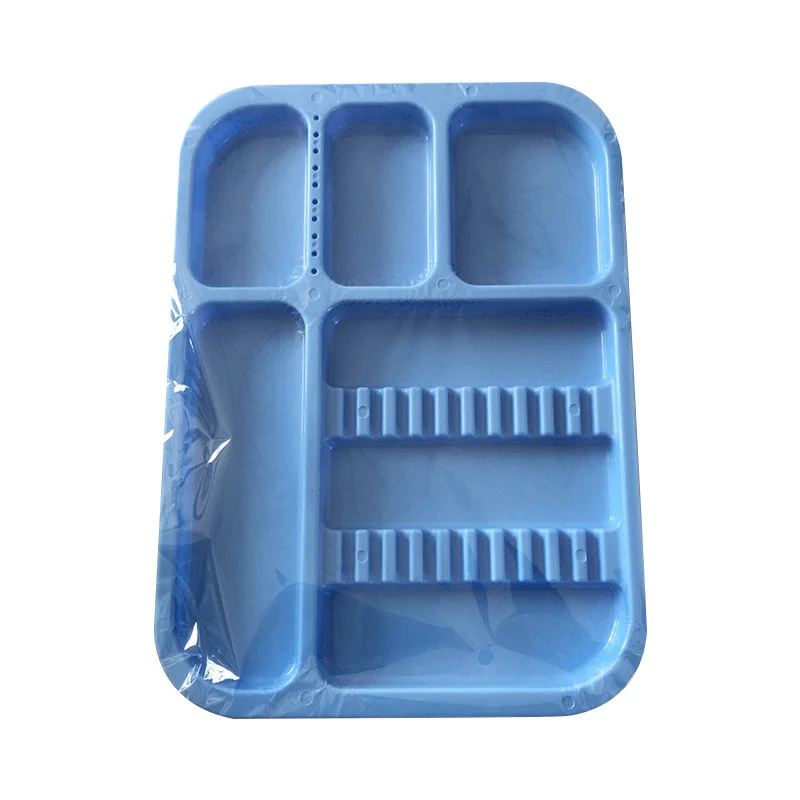 Dental Colorful Instrument Tray Plastic Divided Split Trays Dental Mini Tray Dentistry Tools Medical Materials