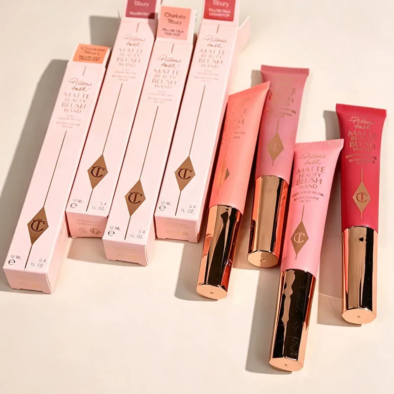 CT Liquid Powder Blusher Air Cushion Pen Liquid Rouge and Two-color Heart Blush&Small Gold Tube Lipstick Lasting Beauty Makeup
