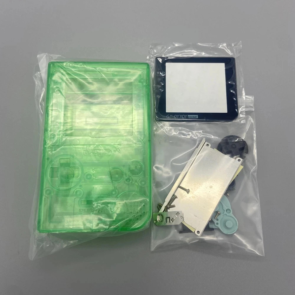 قذيفة الإسكان مع أزرار ، لوحة مطاطية موصل ، مجموعات عدسة لجيب Gameboy ، وحالة الألعاب الشاشة الأصلية ، ذات جودة عالية