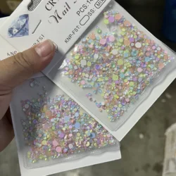 1440pcs SS3-SS10 Mermaid Bubble Beads Charm Candy Color Flatback Glitter Crystal Rhinestone Nail Studs Artcrafts DIY Accessories