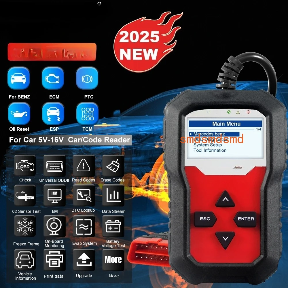 Full Systems OBD2 Scanner for Benz Professional Car Diagnostic Tool for C300 W204 W205 W211 ABS Airbag Oil Reset