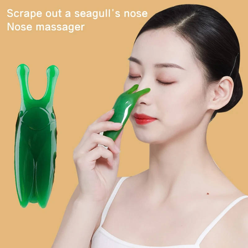 

1PCS Resin Nose Massager Promote Blood Circulation For Trigger Point Therapy Gua Sha Board Facial Massage Nose Lifting Tool