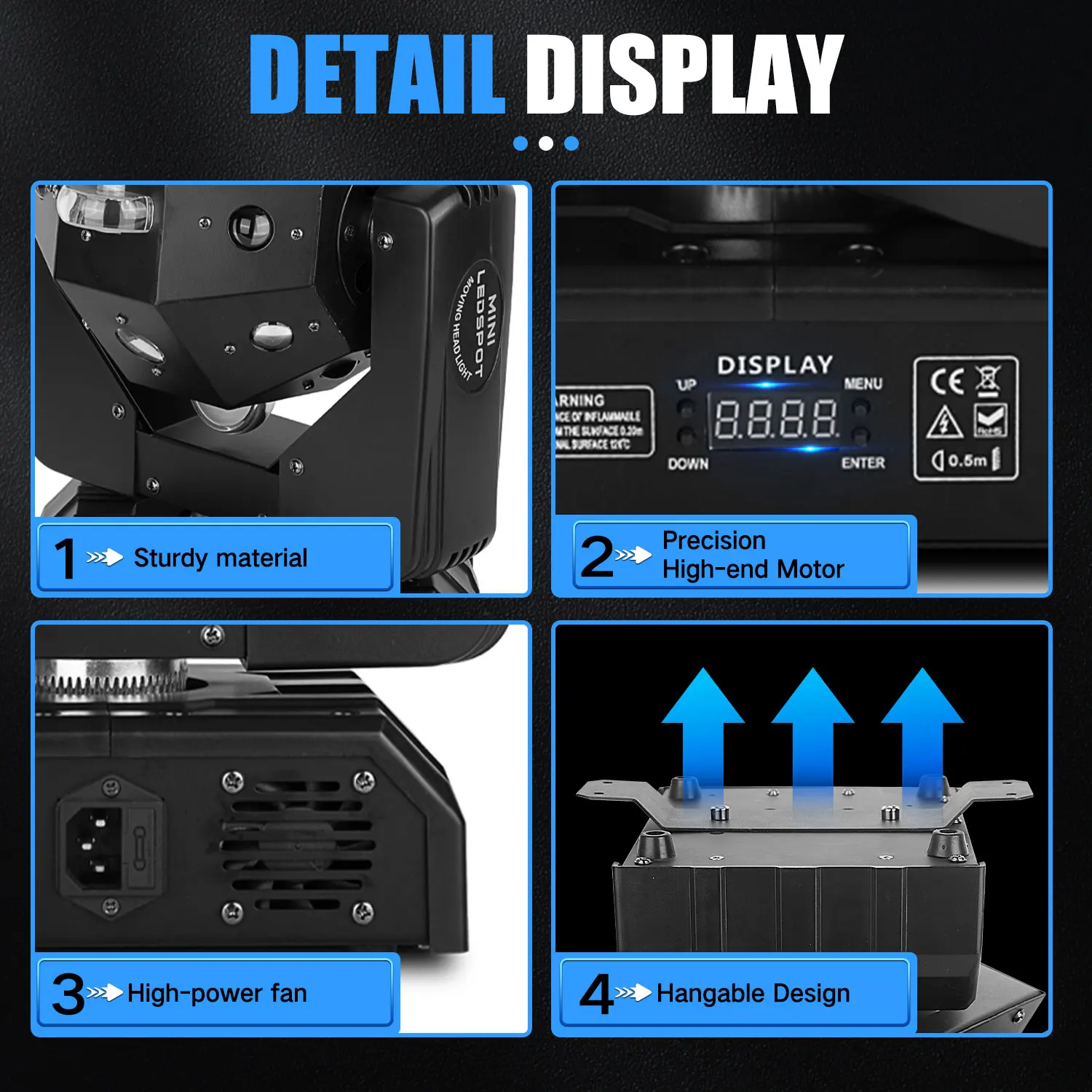 MOKA-Projecteur de lumière à tête mobile LED 24x3w, faisceau laser stroboscopique de football RGBW 4 en 1 DMX pour soirée en boîte de nuit et scène