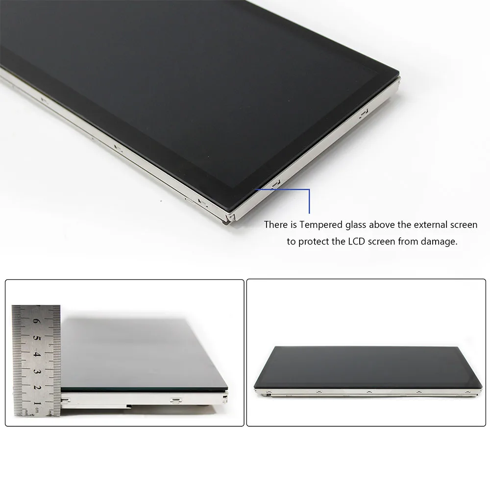 12.3 "HSD123KPW1-A30/HSD123KPW2-D10 1920X720 ストリップバー LCD スクリーン HD-MI DVI VGA オーディオ LCD ボード付き