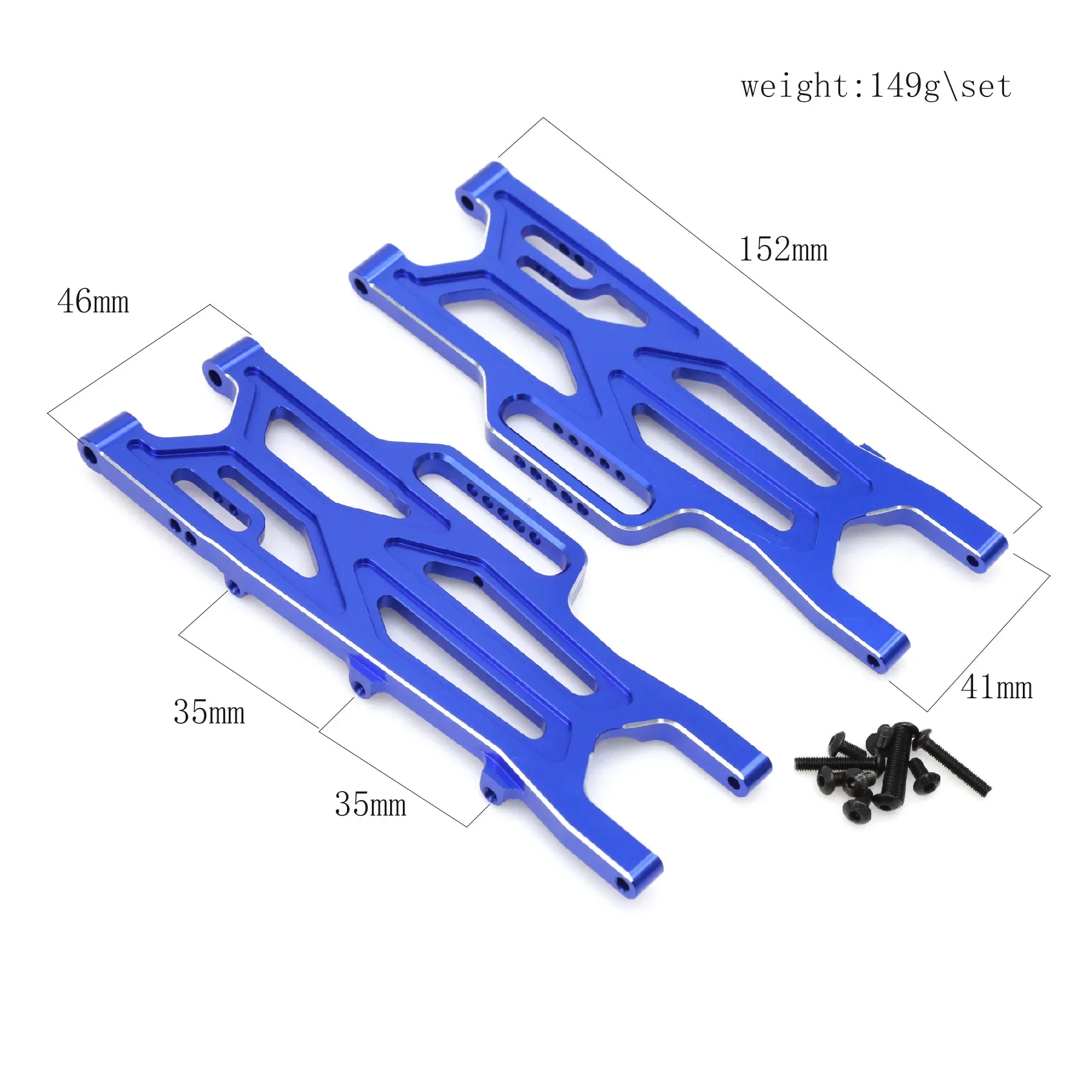 Metal Rear Suspension Arms Swing Arm ARA330710 for Arrma 1/10 KRATON 4X4 4S V2 BLX OUTCAST 4X4 4S V2 BLX RC Car Upgrade Parts