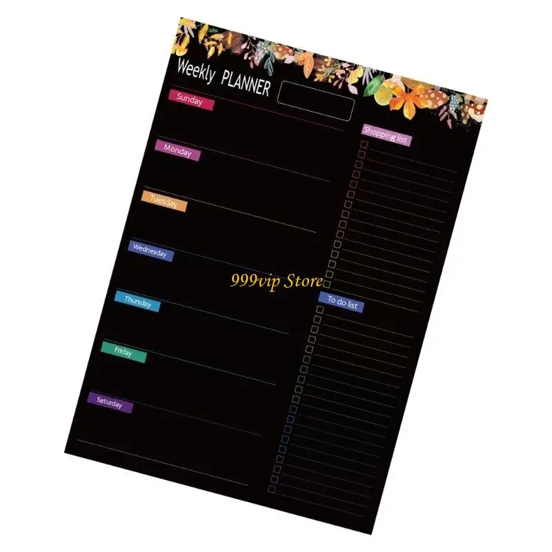 C90C ตู้เย็นแม่เหล็กไวท์บอร์ดปฏิทินรายสัปดาห์นักวางแผนรายเดือนแม่เหล็กรายเดือนปฏิทินรายเดือนแบล็กบอร์ดสำหรับห้องครัว